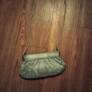 Silver Satin clutch
